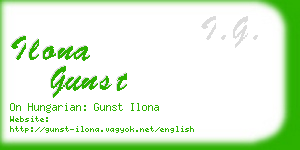 ilona gunst business card